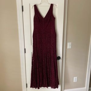 Vera Wang Maroon Lace Gown